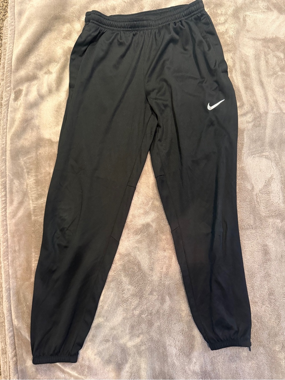Nike Black Jogger Pants with White Swoosh